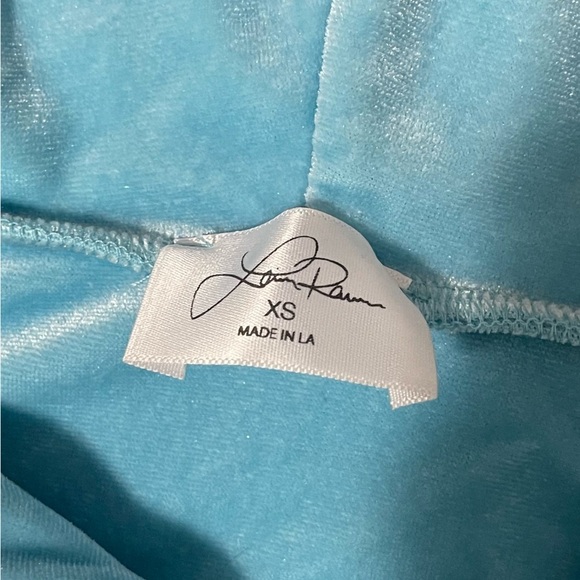 Laina Rauma Blue Velour Oversized Sz Small Hoodie Leisure Collection Relaxed - Picture 4 of 6